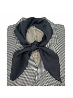 ✨Elegant Bandana Square Silky Scarf BLACK Solid Soft Wrap Versatile Shawl Wrap✨